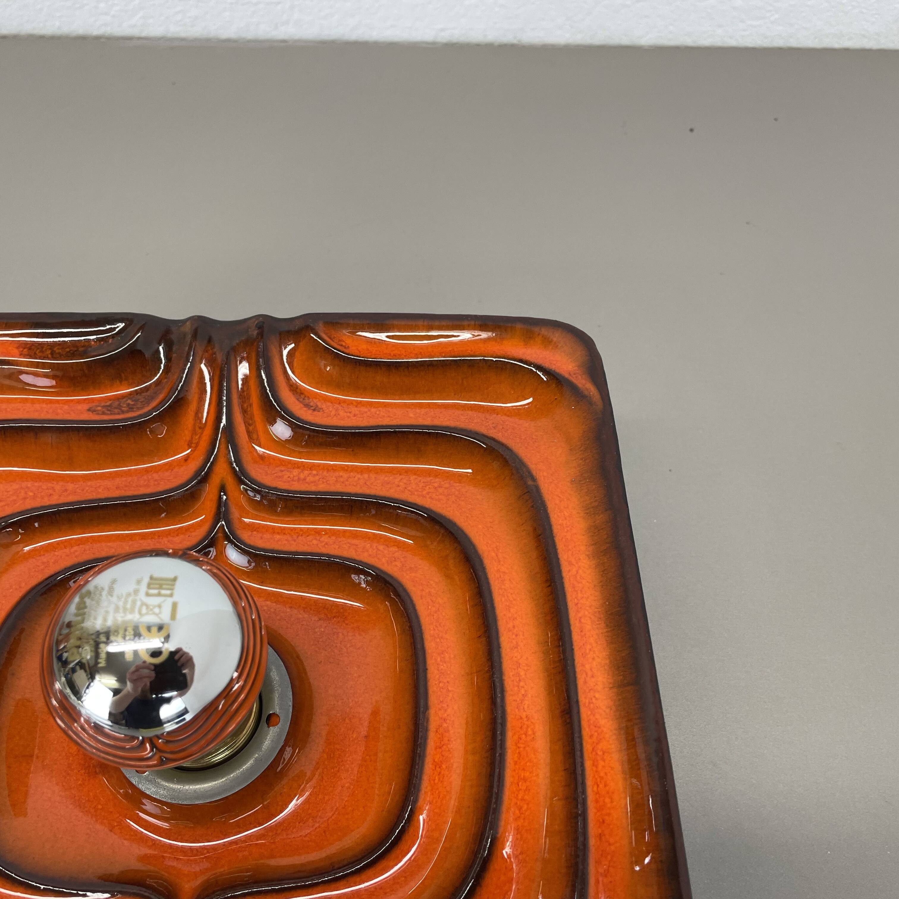 Cubic psychedelic pop art fat lava wall light by pan ceramics, germany, 1970