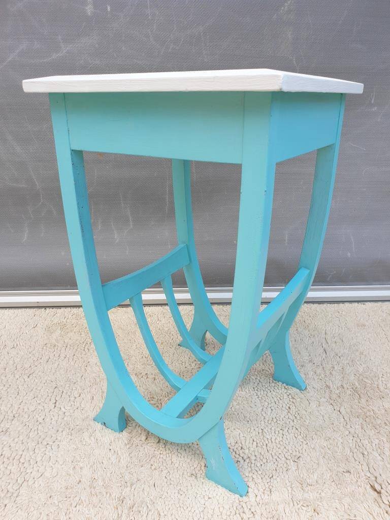 South Sea blue gondola side table