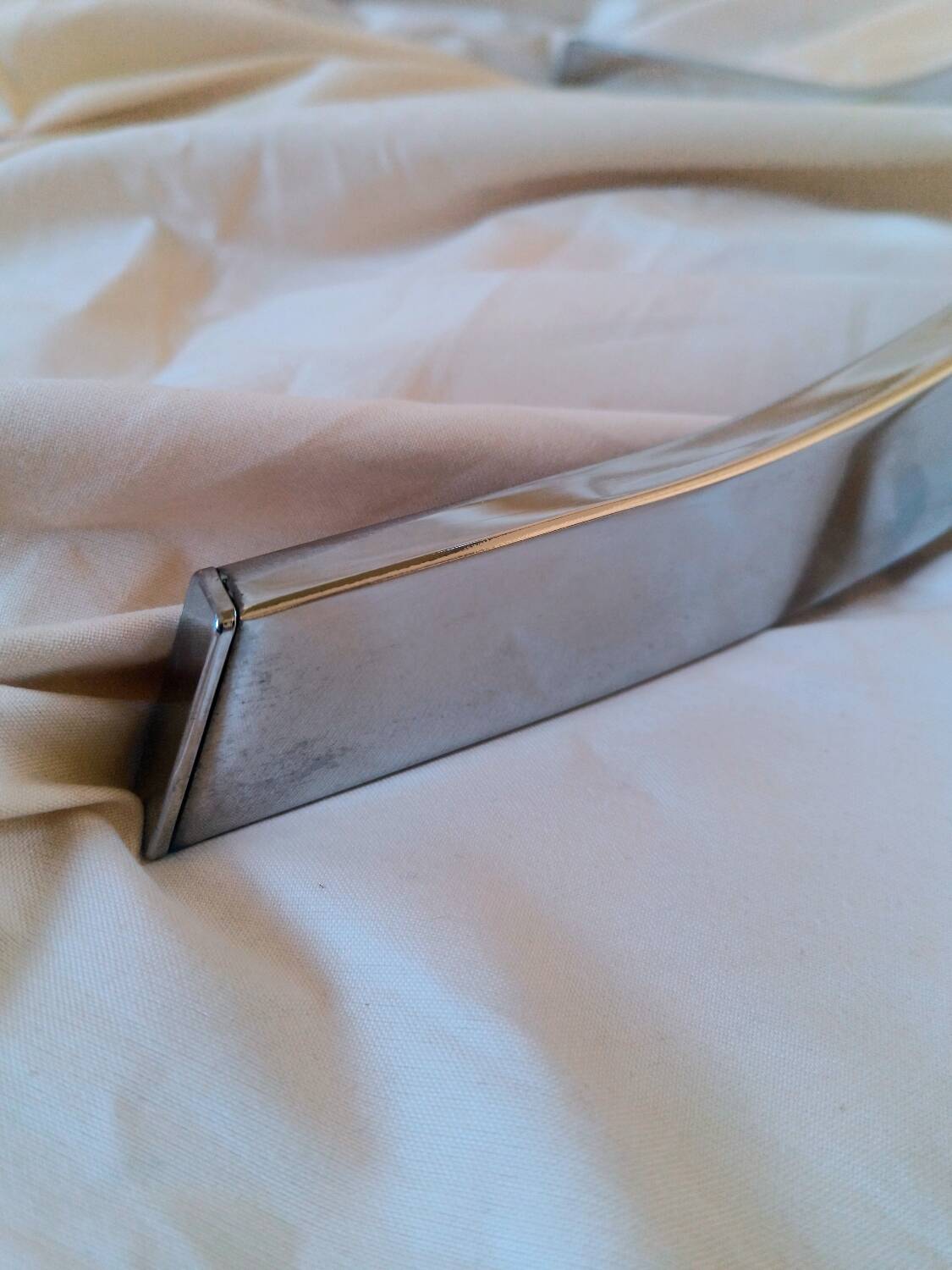 Vintage 1970s glass and chrome wall console