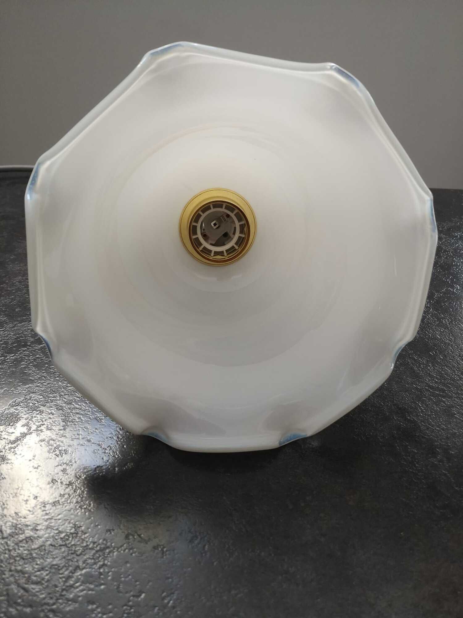 Old large lampshade tulip suspension opaline vintage 60/70' H 14 cm TBE