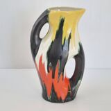 VASE SHAPED PITCHER VINTAGE 1950 CERAMIC SAINTE-RADEGONDE TOURAINE 50S 1950S