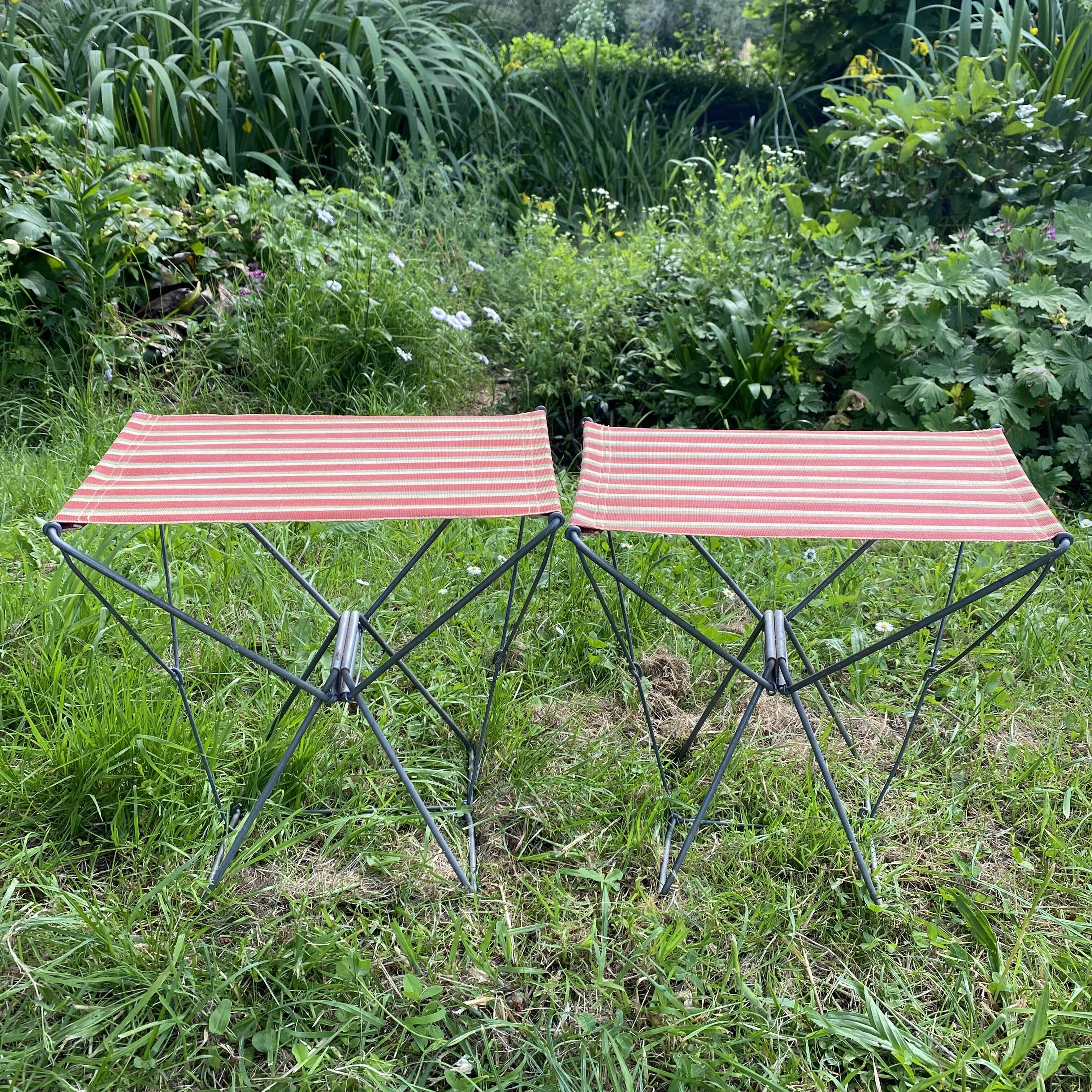 Foldable camping stools 60s
