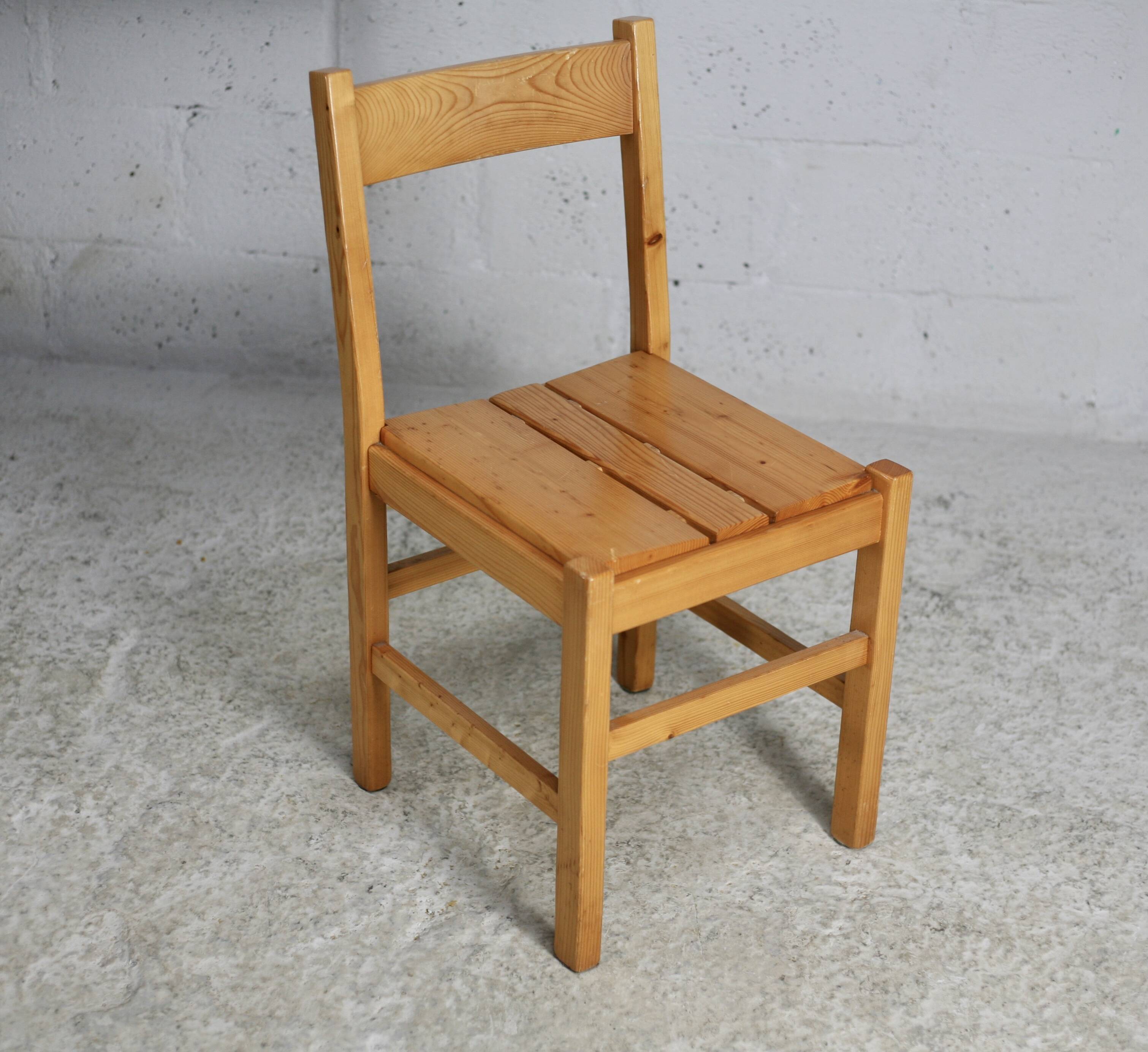 Charlotte Perriand (selection of) for Les Arcs, set of 4 chairs, France, circa 196