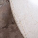 Table à manger en marbre beige Super Malta par Roche Bobois, France, 1980