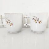 Porcelain coffee service for 8 people with bamboo handles.