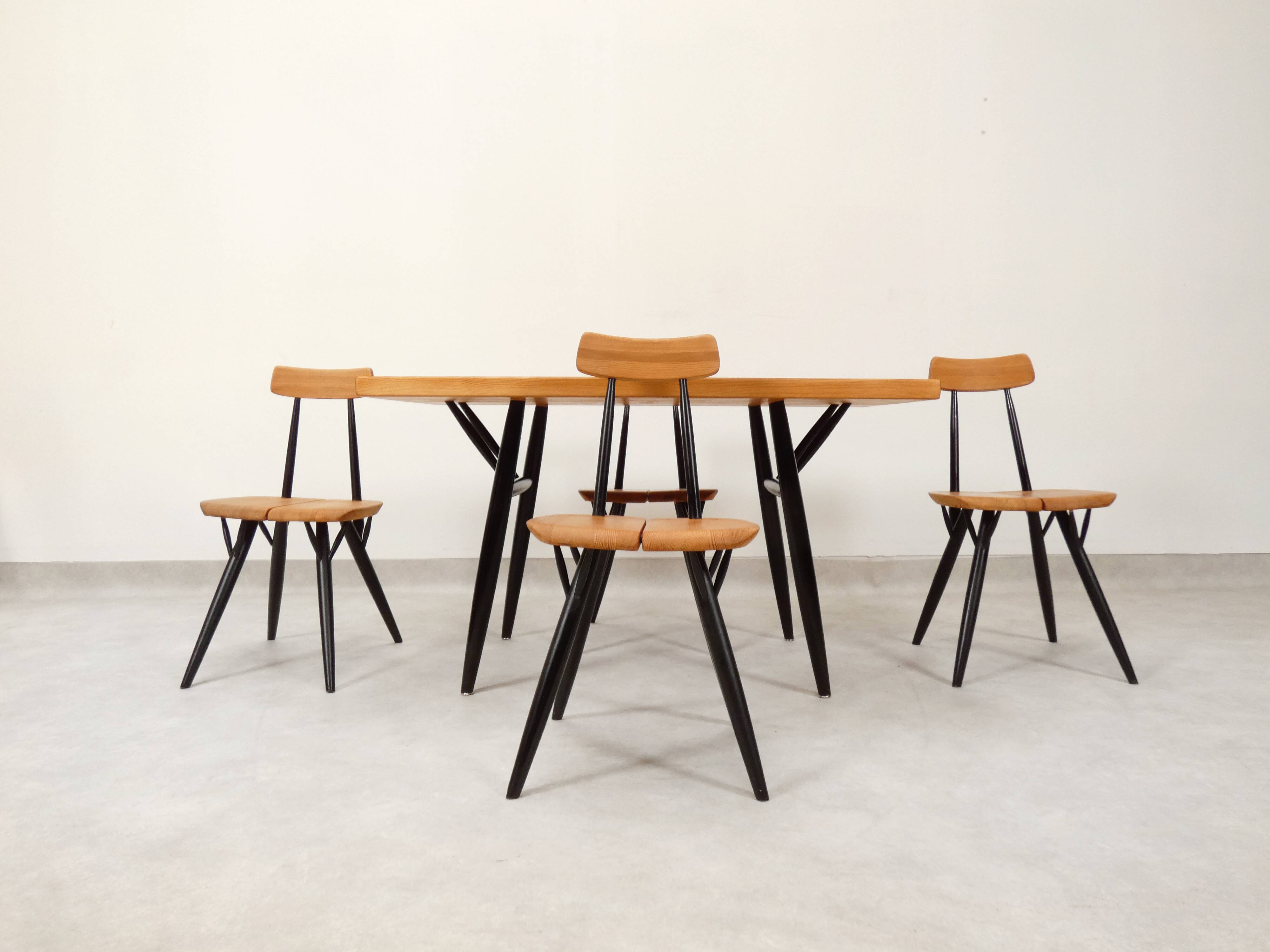 Ilmari Tapiovaara “Pirkka” dining set for Laakan Puu Finland