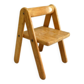 Chaise enfant de Pierre Grosjean en pin, Belgique, 1970