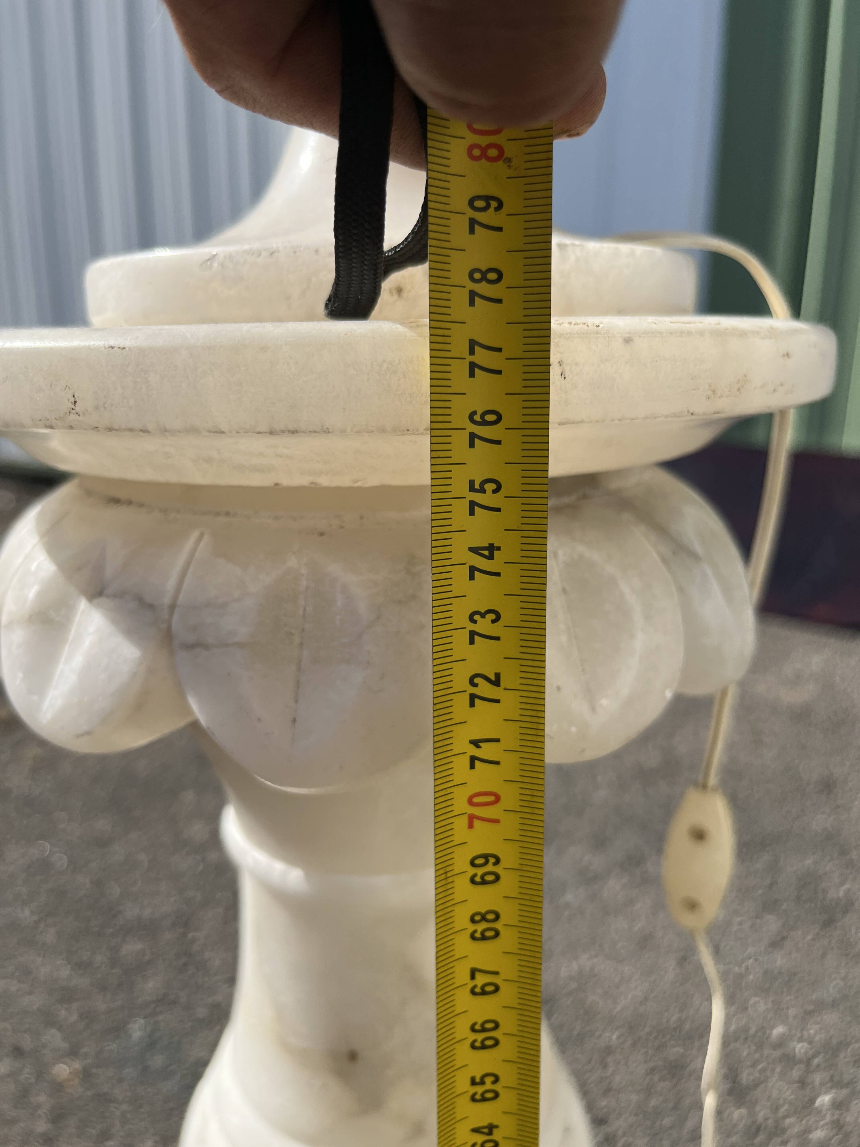 Lampe colonne en albatre