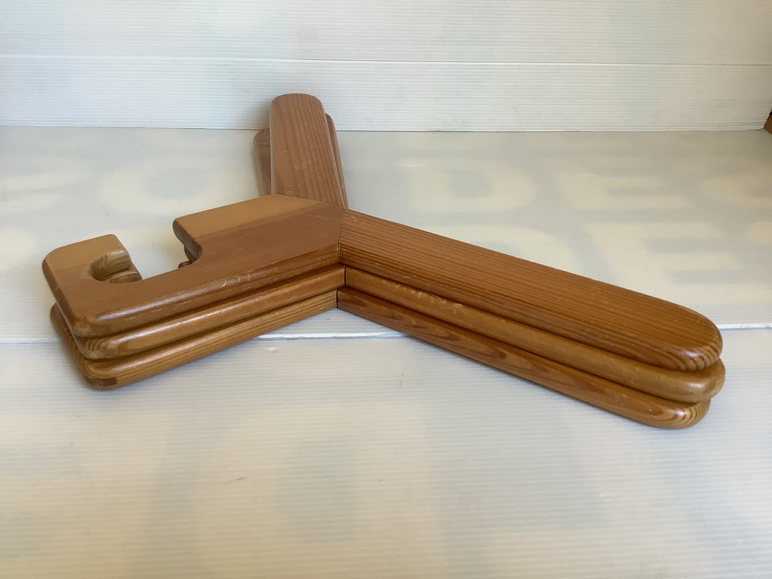 Trio of Scandinavian wooden hangers year 70
