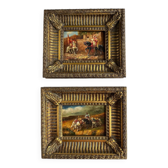 Paire de tableaux orientalistes