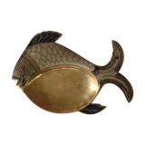 Trinket bowl fish brass