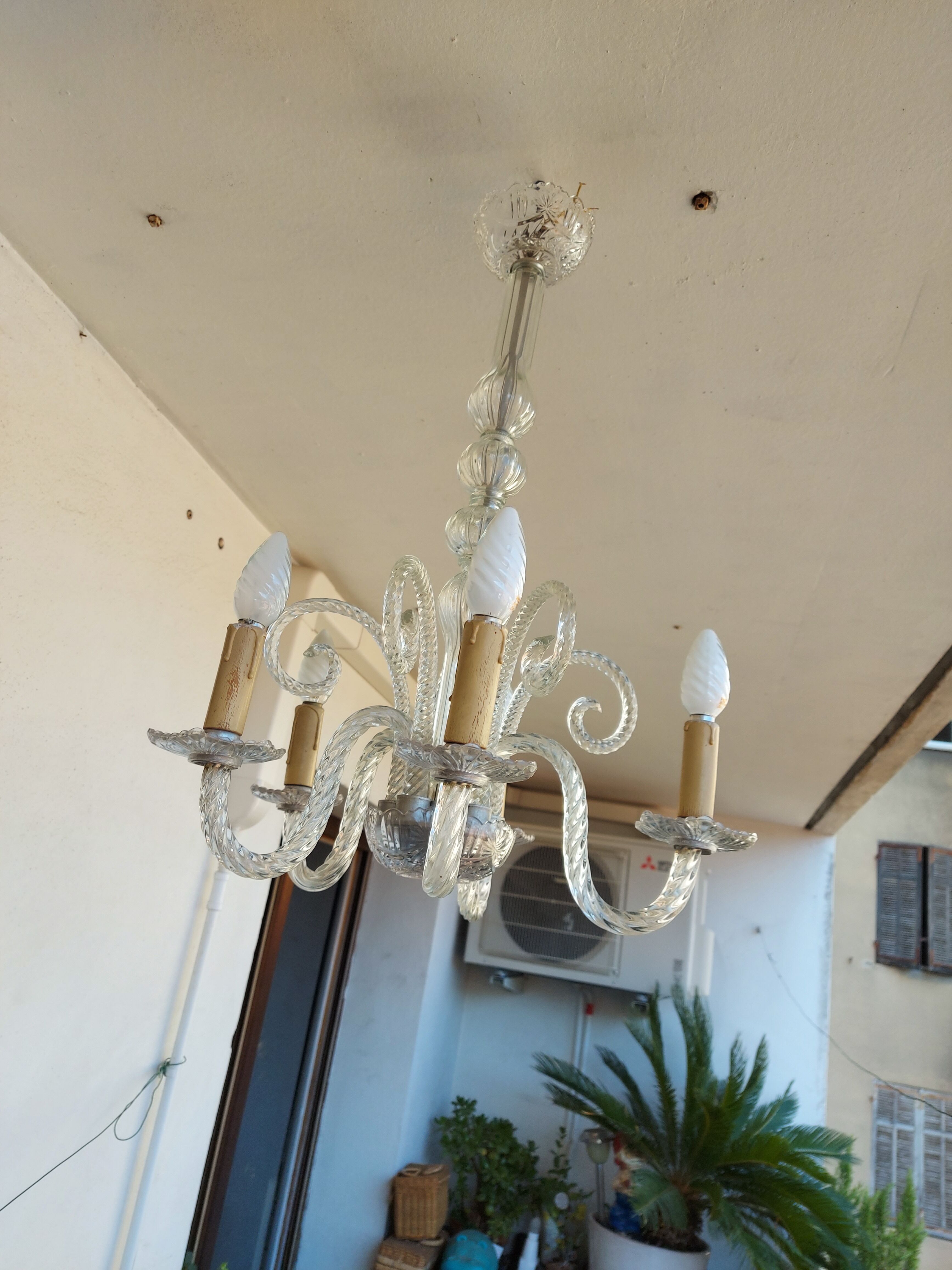 Murano 5-branched chandelier