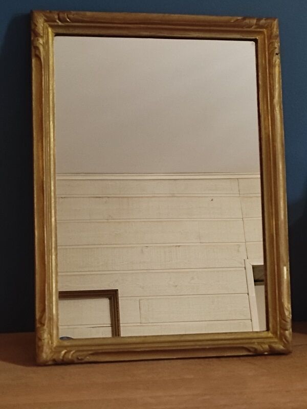 Mirror solid wood frame carved gilded