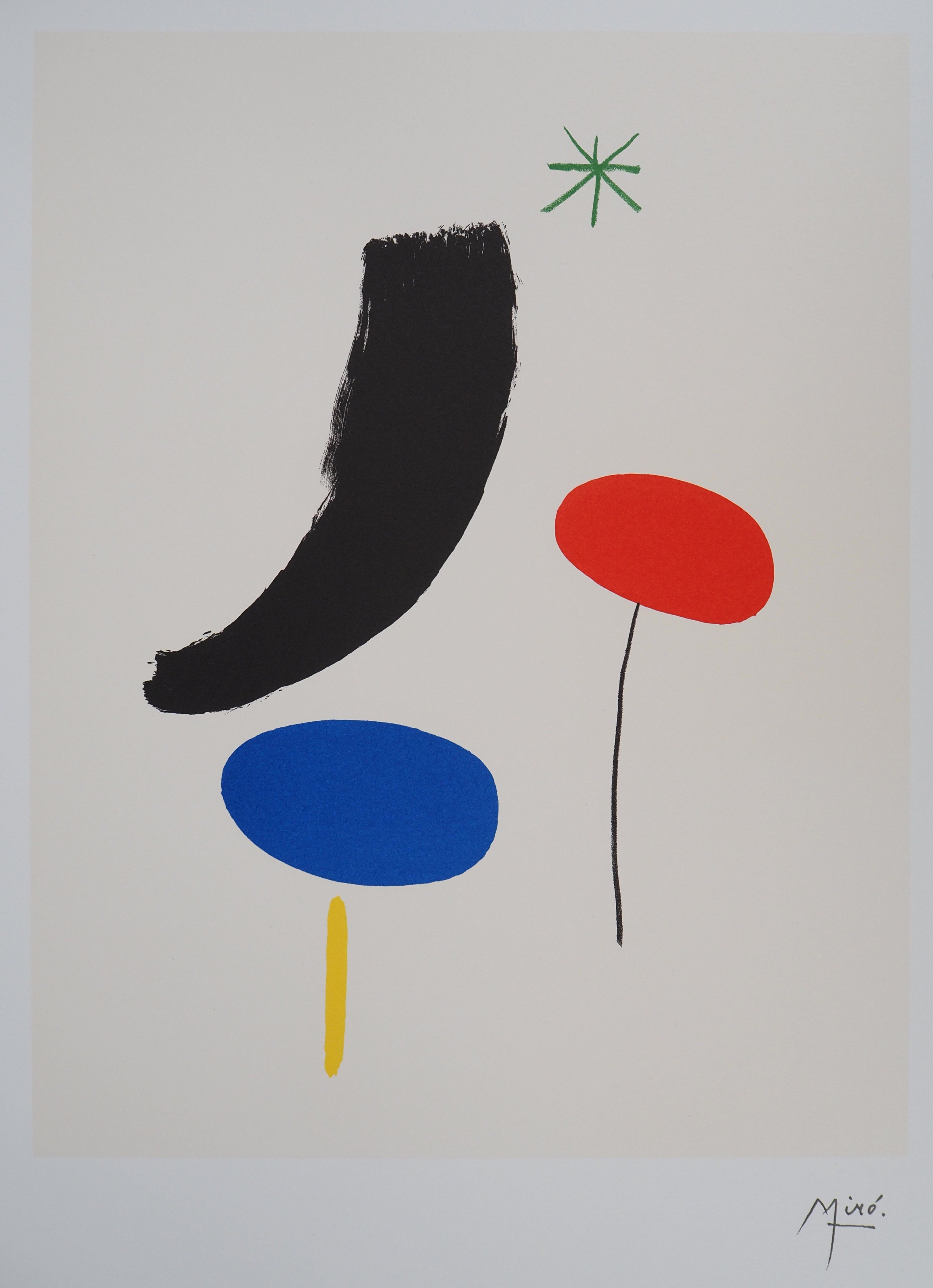 Joan MIRO: Surrealist composition, Lithograph signed with certificate