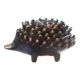 Hedgehog ensemble attributed to Walter Bosse, black patinated brass, circa 1950.