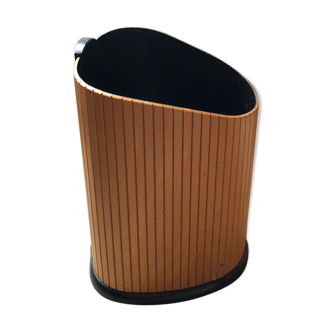 Wooden trash can