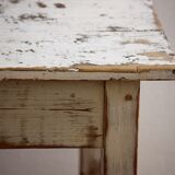Shabby white side table