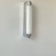 Vintage modernist chrome and opaline wall lamp, France 1980