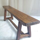 Pair of old benches in chene