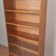 Vintage display cabinet in wood veneer, 1950s-1960s.