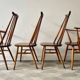 Set de 4 chaises de salle à manger en bois par Ercol