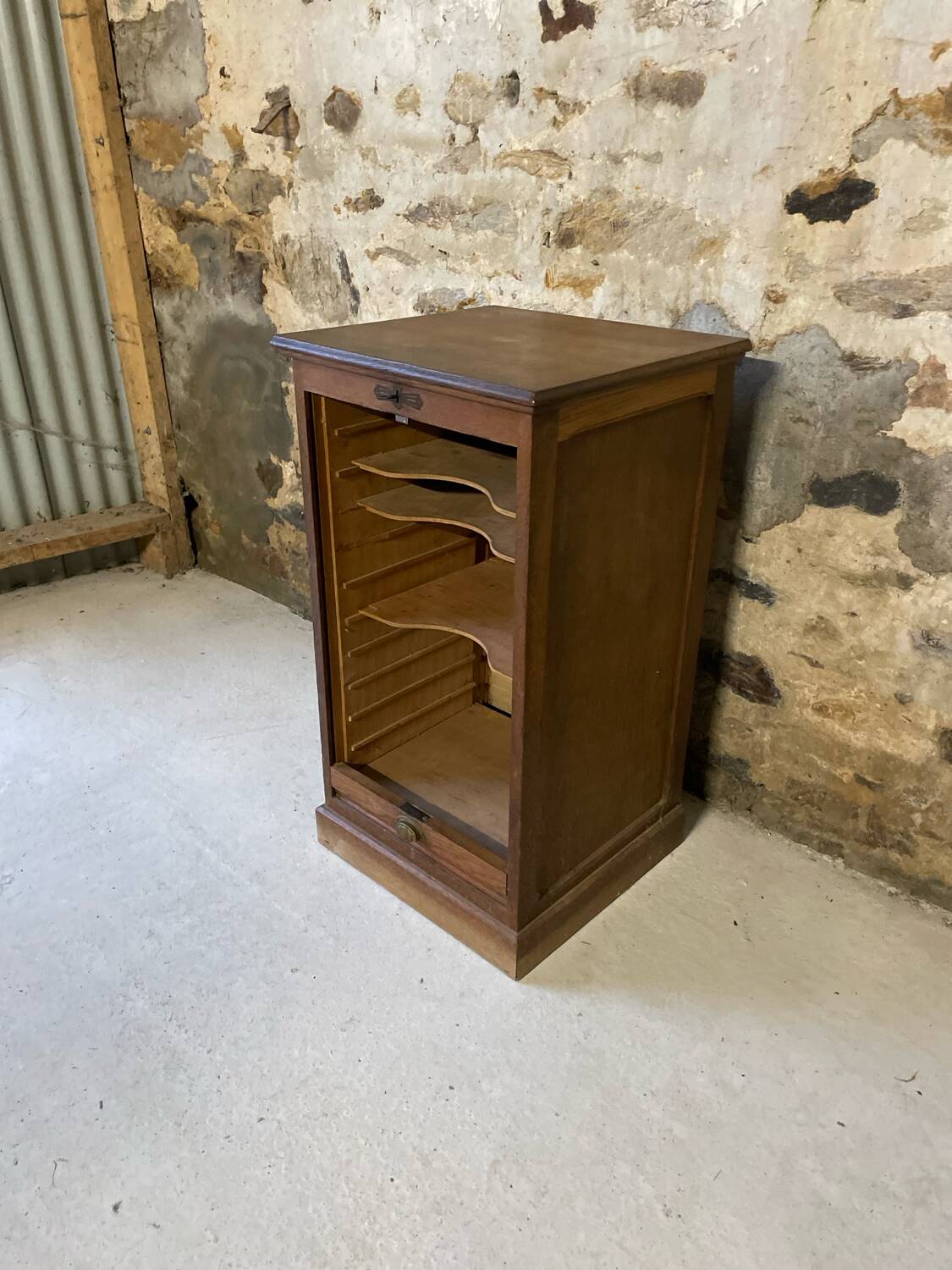 Vintage wooden curtain cabinet