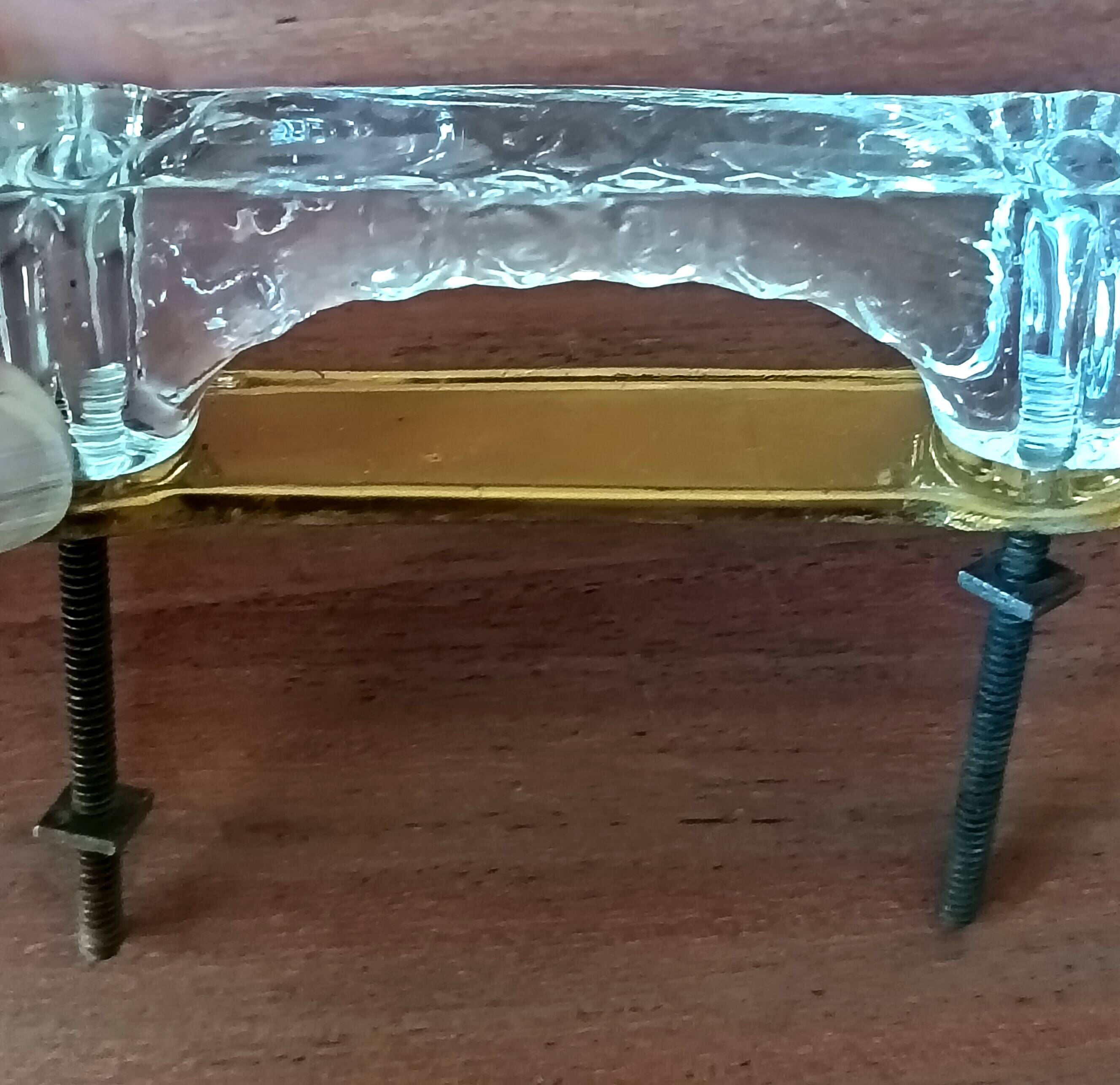 5 antique glass handles