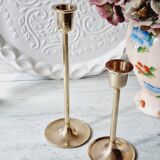 Duo of brass candlesticks