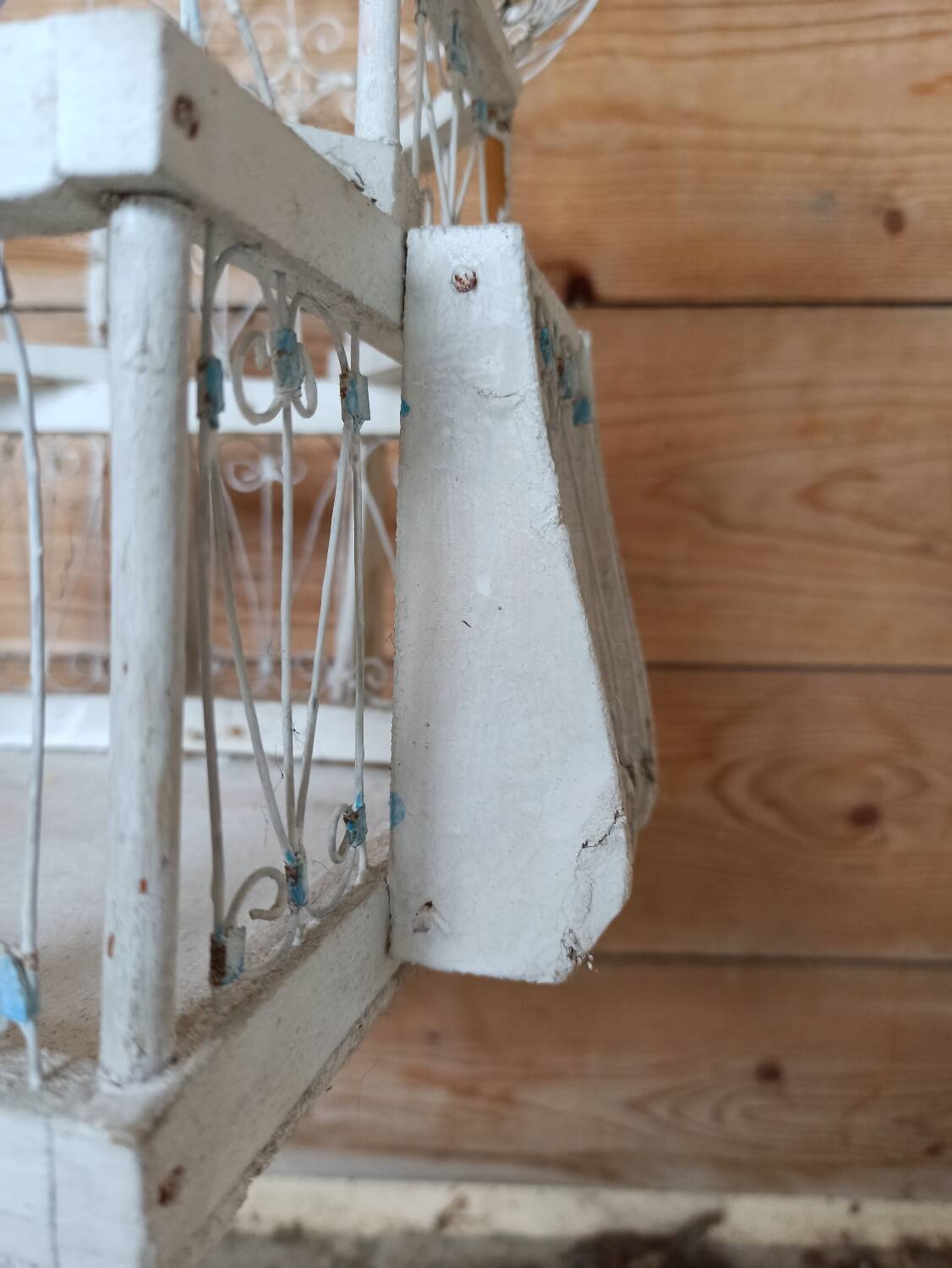 White retro bird cage