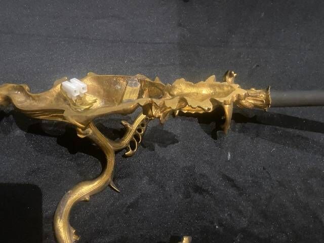 A pair of gilt bronze wall sconces in the chinese style - louis xv style