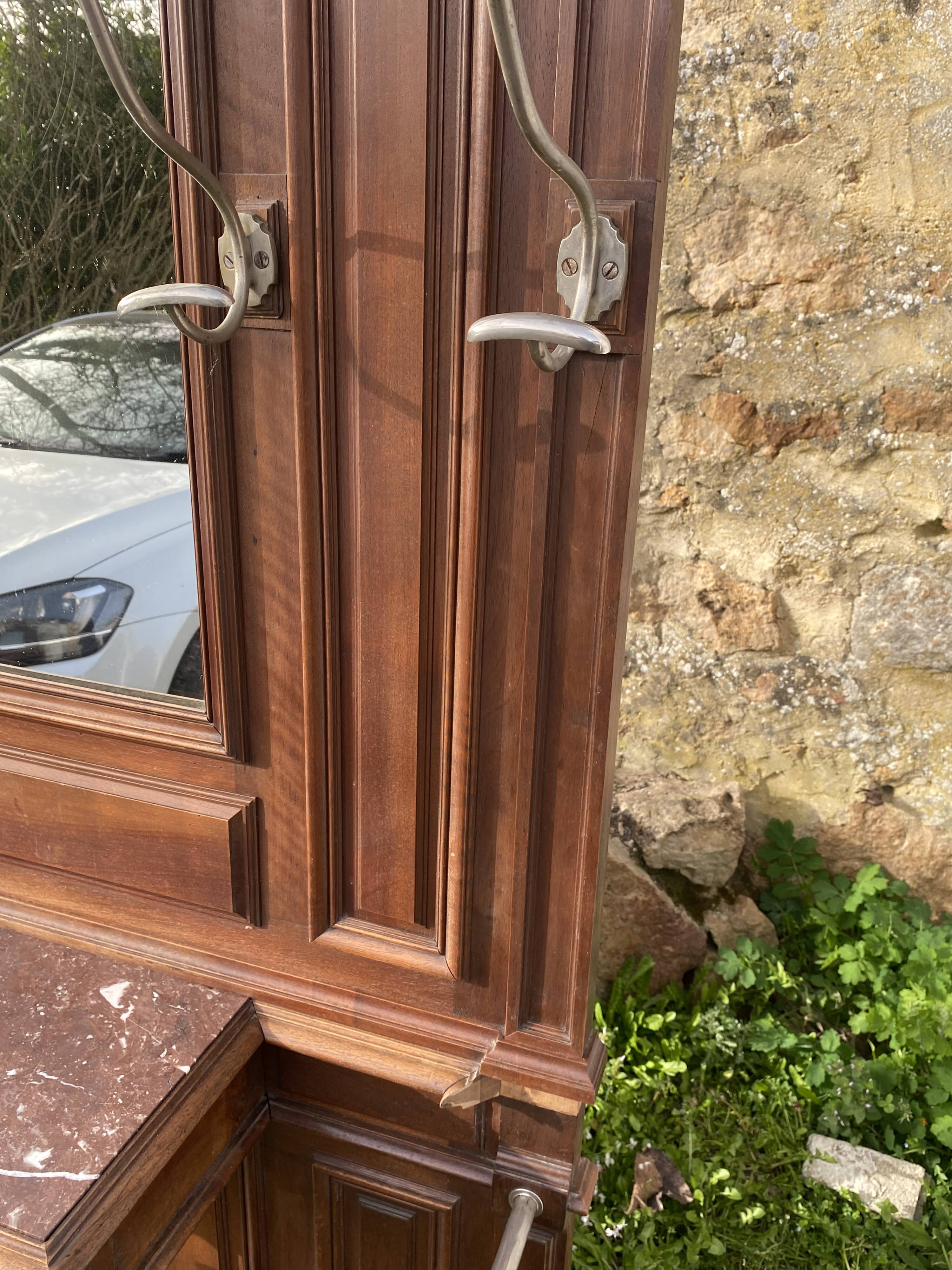 Wall coat rack entrance 218x112cm from the 1920s 1930s