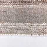 Brown natural wool kilim , hand made wool kilim , runner kilim rug 66x191cm