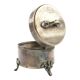 Art Nouveau sugar bowl, silver-plated brass, Hungary, early 20th century