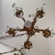 20th century gilded bronze cage chandelier with tassels