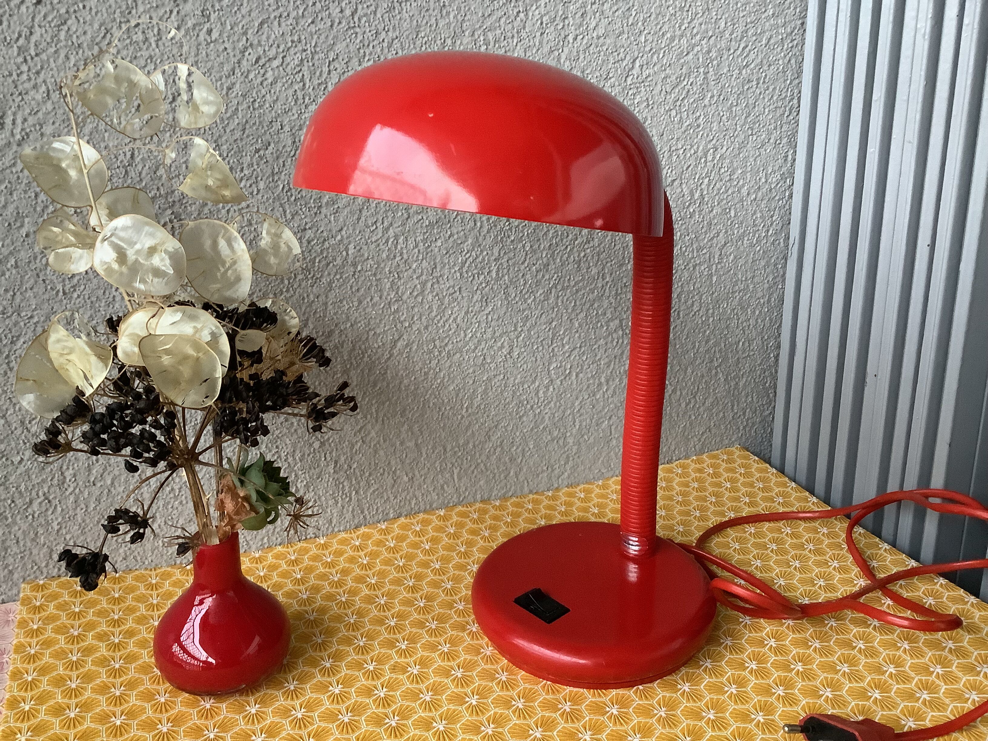 Design lamp space age red Bauhaus Style