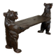 Two Bernese or Brienz bears, also known as Black Forest bears, forming a bench, 19th century