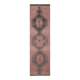 1970s Turkish Oushak Handmade Wool Cotton Pink Runner Rug 100x349