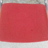 Red chair cantilever chrome tubes