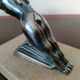 Pair of Gazelles bookends Hippolyte Moreau, signed - Spelter, marble