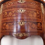 Commode demi-lune ancienne circa 1930 marqueterie