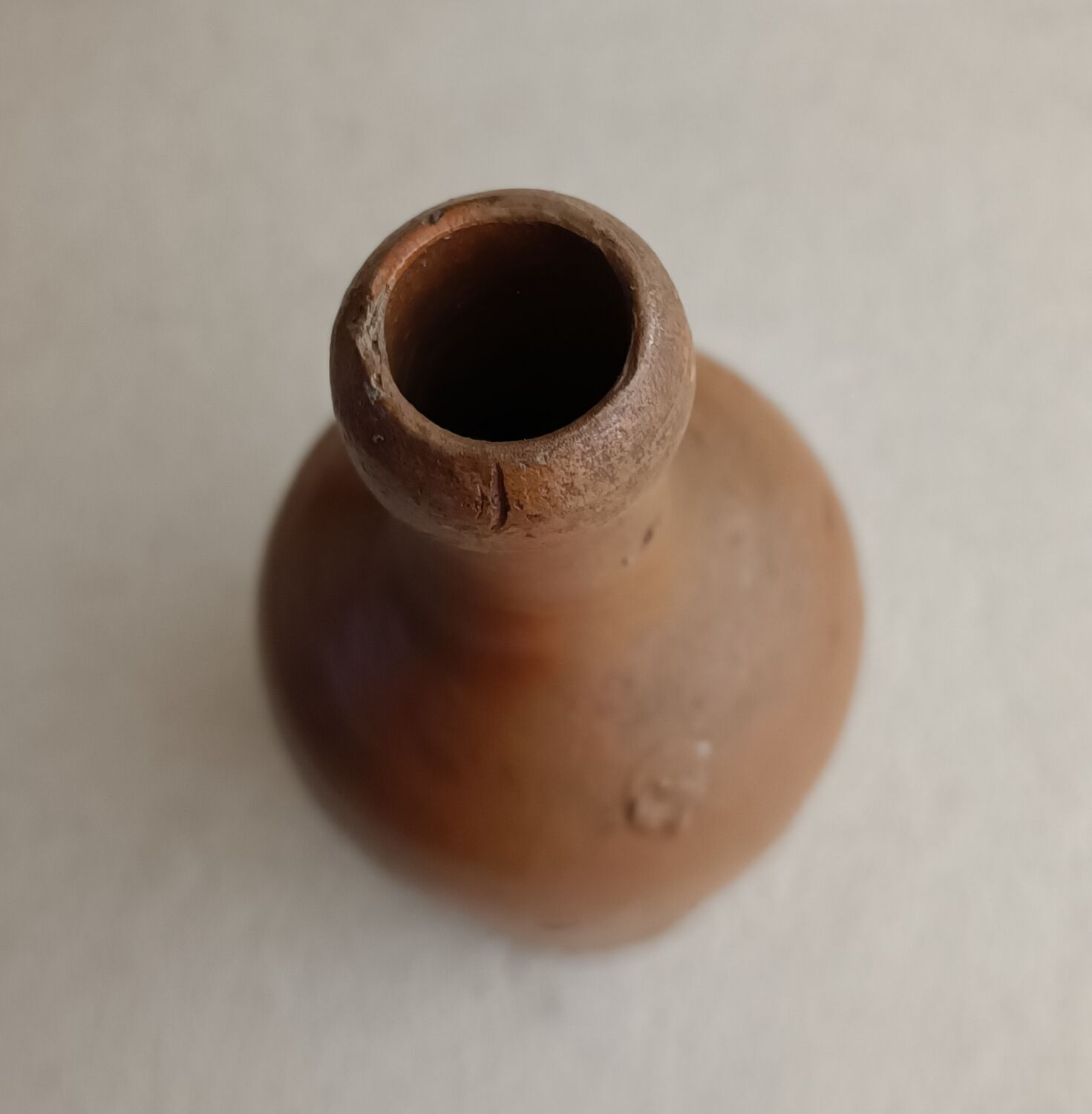 Antique terracotta bottle