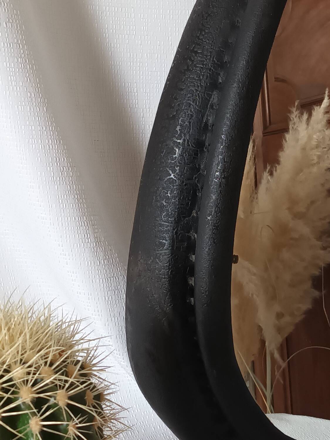 Vintage mirror on horse collar