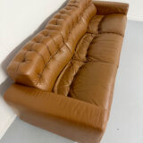 Vintage 1970s De Sede DS-40 camel leather 3-seater sofa