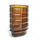 Optical vase, transparent glass, design by J. Drost, Ząbkowice, Poland, 1970s
