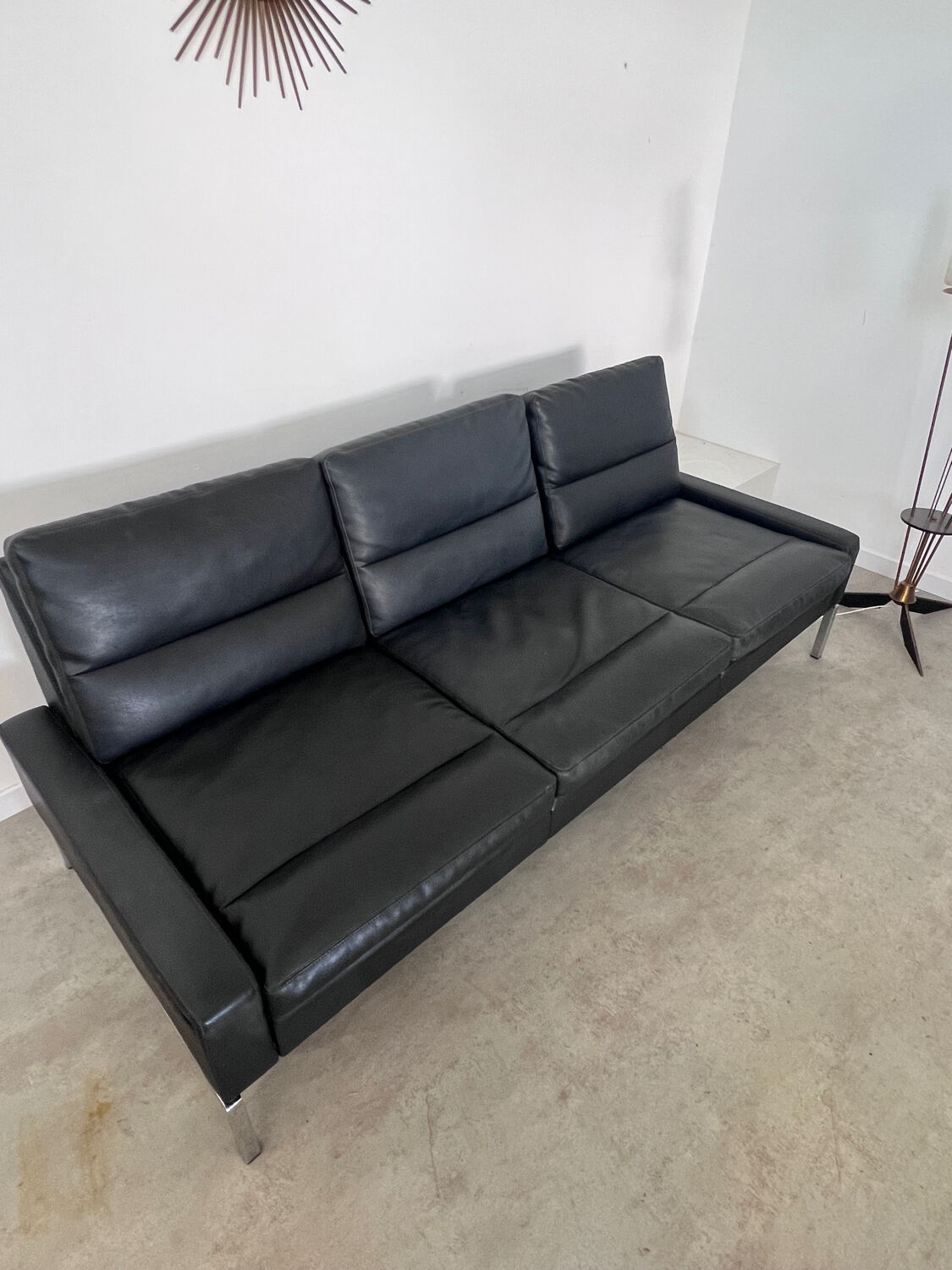 Leather Sofa and Armchair design Hans Peter Piehl for Wilkhahn 60s