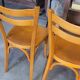 Series of 4 bistro chairs signed Baumann 1950 vintage