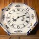 Old pendulum plate junghans white painted ceramic vintage #a537