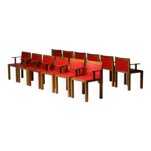 11 chaises Teatro rouges d'Aldo