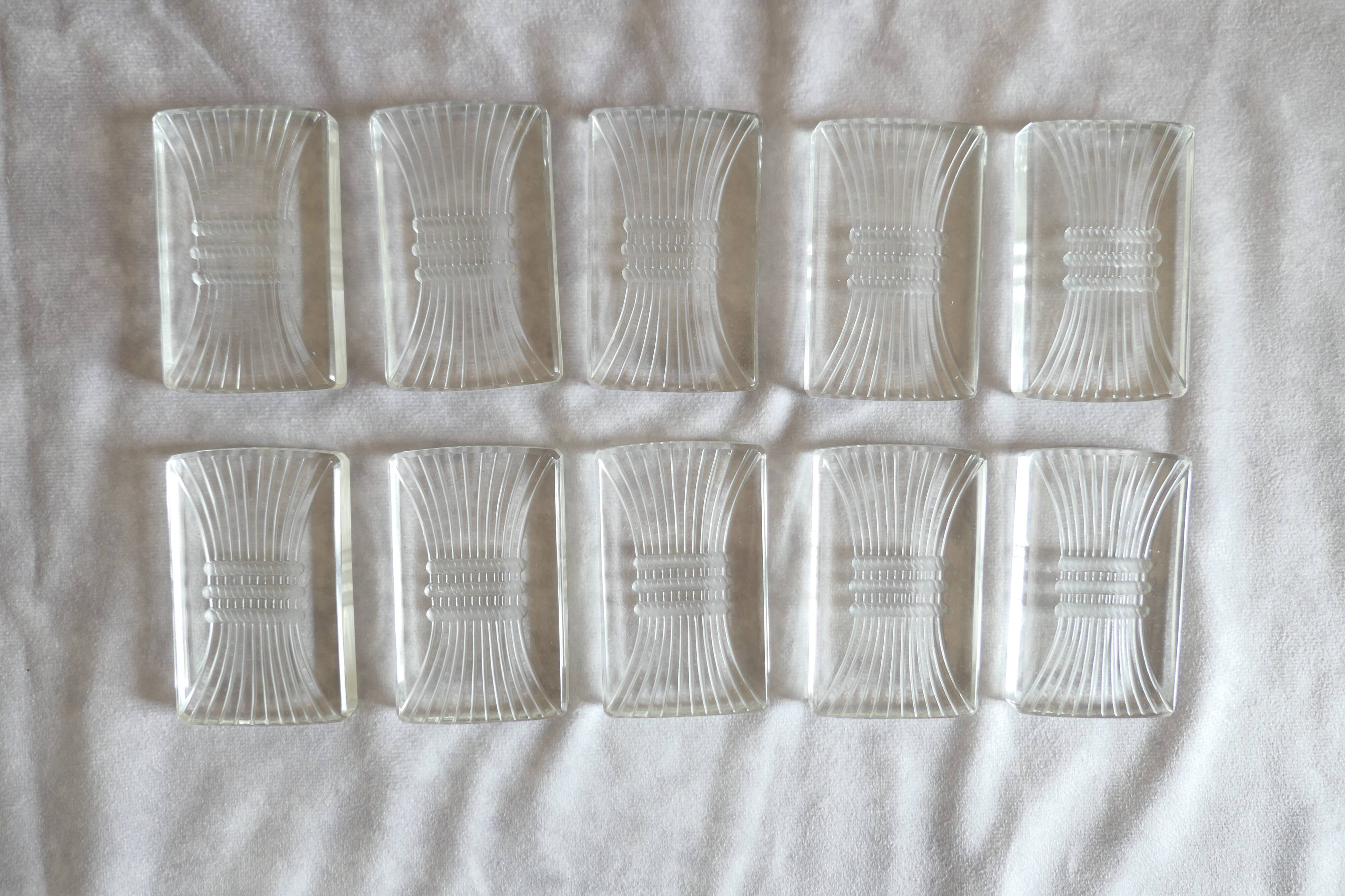 10 Lalique knife rests