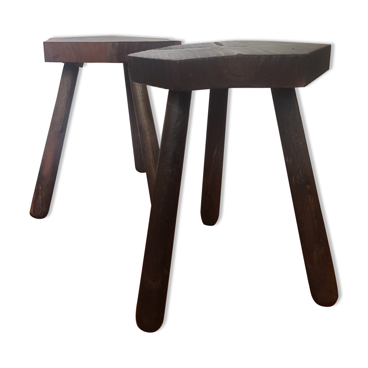 Set of 2 tripod stools